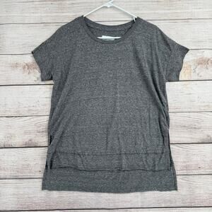 Current/Elliott Faux Cut T-Shirt Womens 0 Gray Oversized Made in USA